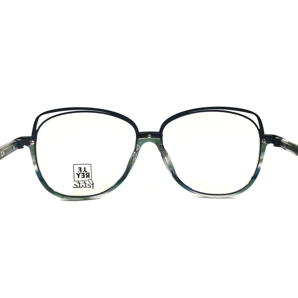 J. F. Rey Petite Eyeglasses Frame PA096 2545 Blue Gold Square Full Rim 50-13-140